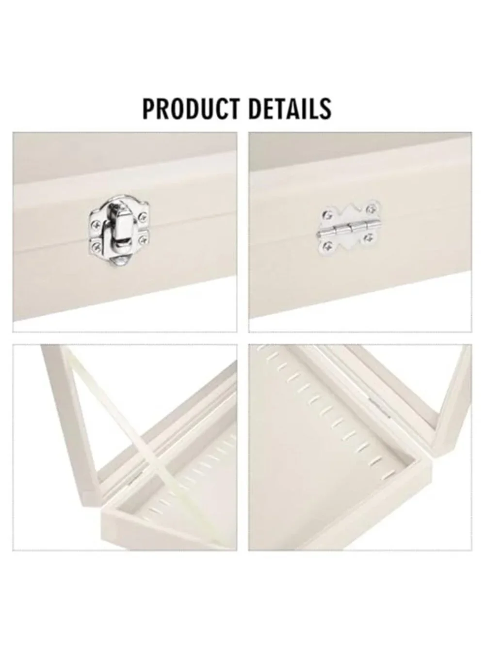 20 Hooks Necklace Organizer,Velvet Necklace Holder Tray with Lid | Jewelry Box
